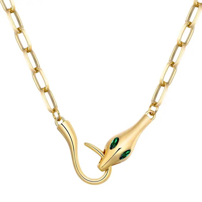 Collier de salle Serpette pour femmes, pendentif cubique contre-indiqué, colliers de la présidence,
