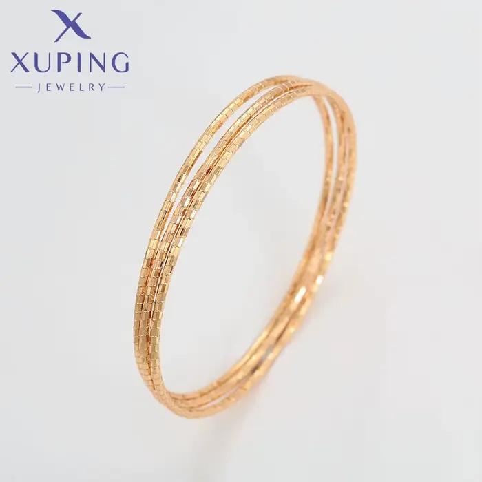Xuping-Ensemble de bracelets plaqués or 67mm pour femmes