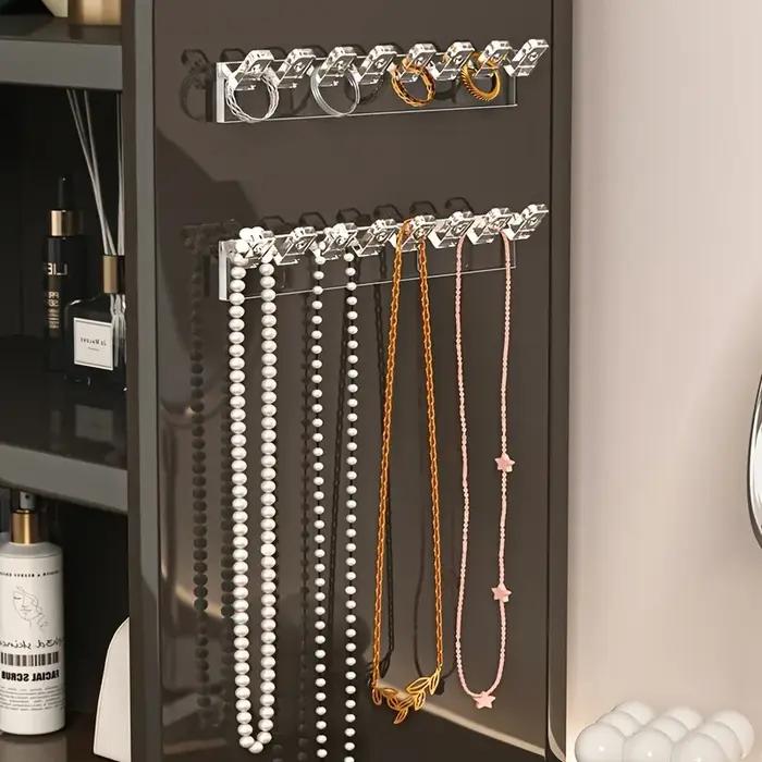 Ensemble de 3 pièces de support de rangement mural pour bijoux à 8 trous