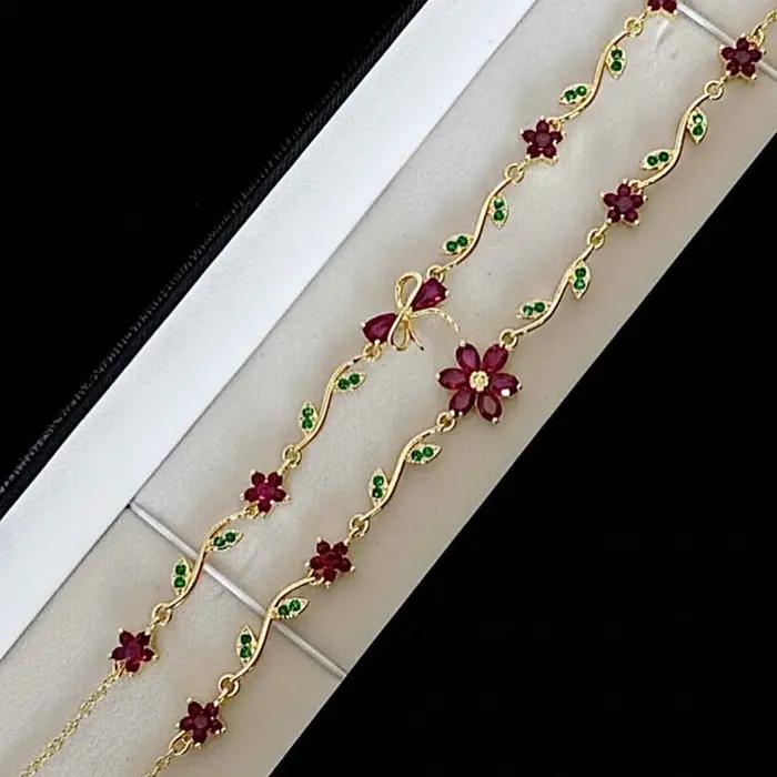 Nouveaux bracelets en forme de nœud papillon couleur rose rouge pour femmes