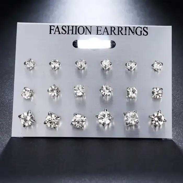Ensemble de boucles d'oreilles à tige classique pour femme, biscuits cloutés, parfait pour les recha