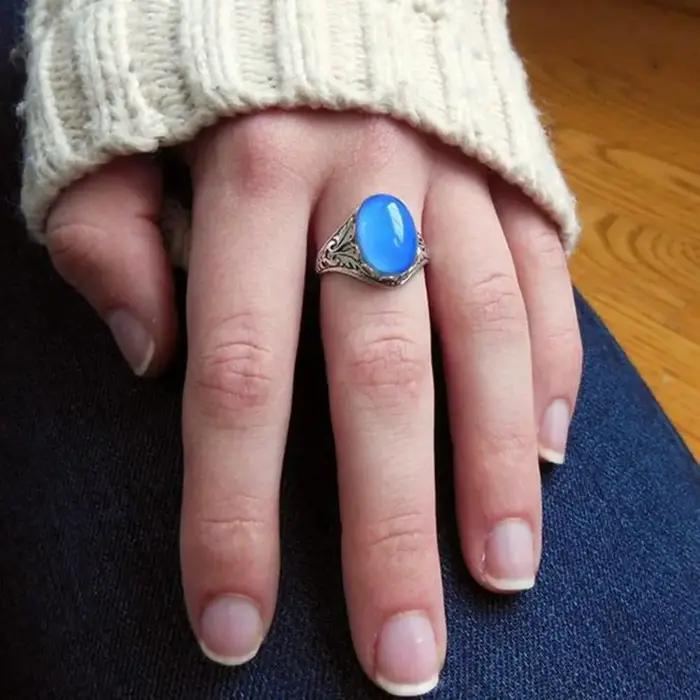 Bague d'Humeur Shoe Vintage Multifonctionnelle avec Contrôle de Température Bijou Multicolore pour Femmes et Filles Occasions Spéciales Intemporel Vintage