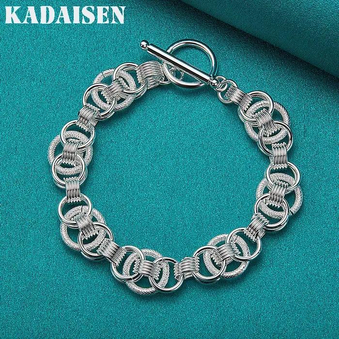 Bracelet à vis en argent sterling 925 pour femme et homme
