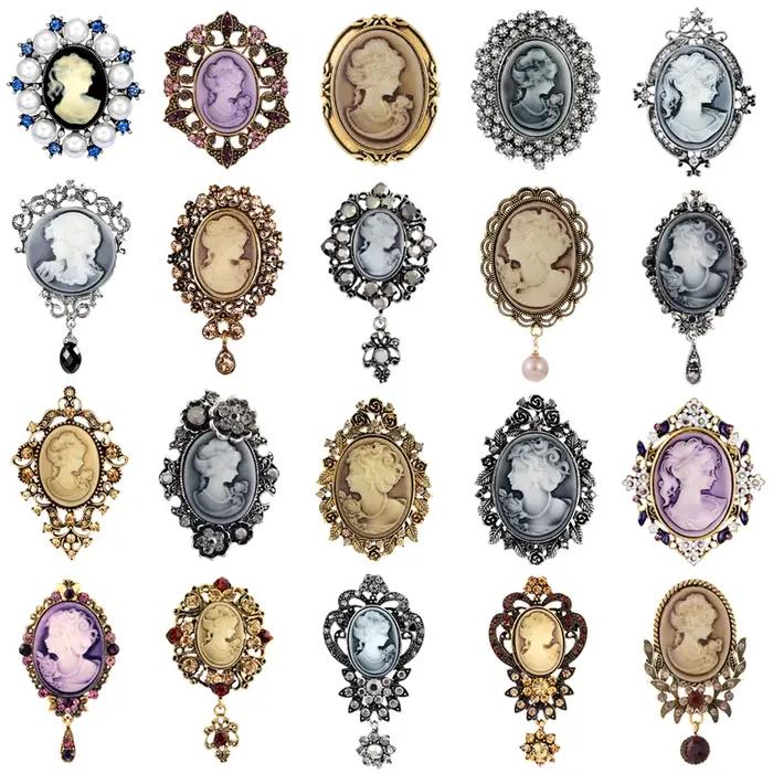 Broche commémorative Vintage élégance reine Victoria