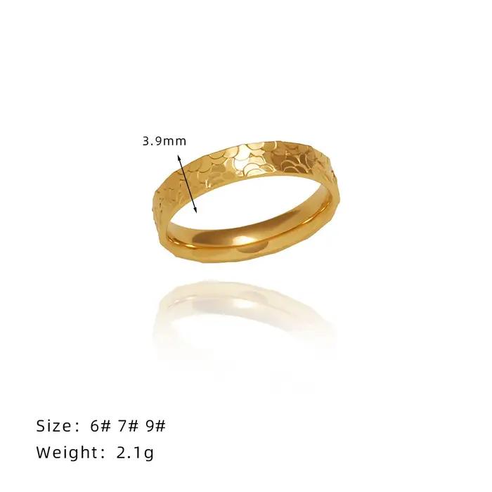 Bague irrégulière en acier inoxydable pour femme