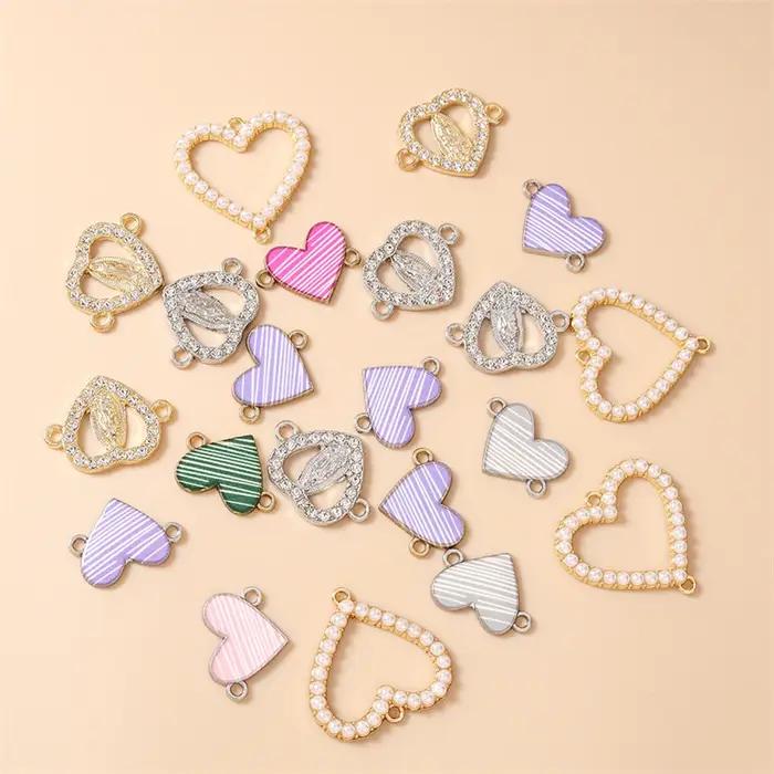 Charms coeurs romantiques en métal pour bijoux bracelets colliers accessoires artisanat fait main occasions spéciales femmes amoureux enfants