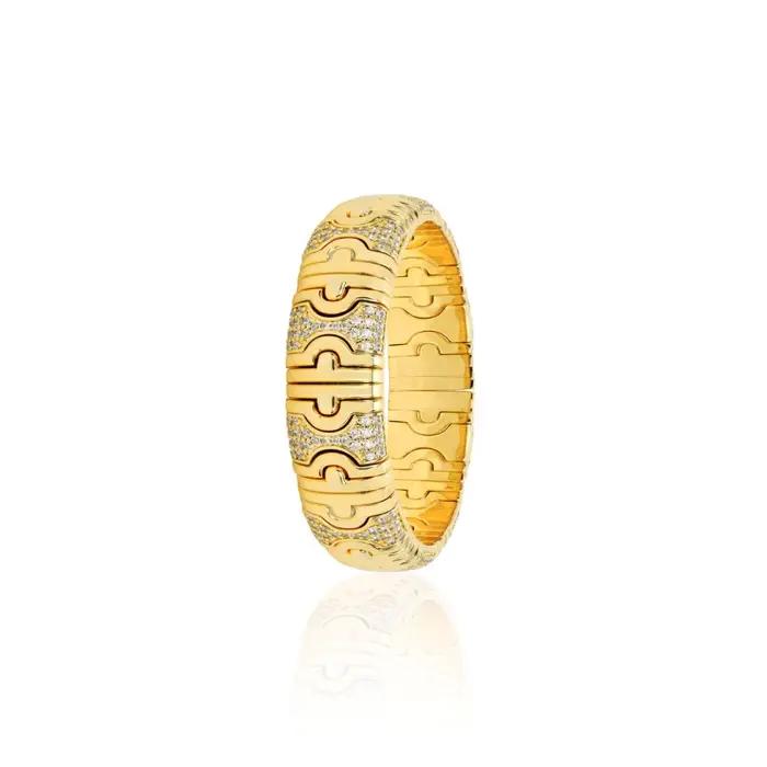 Bellux-Bracelet artificiel astique en Argent 925 Plaqué Or