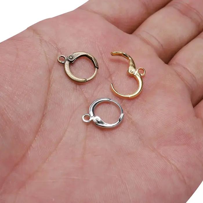 Boucles d'Oreilles à Levier en Or avec Crochets