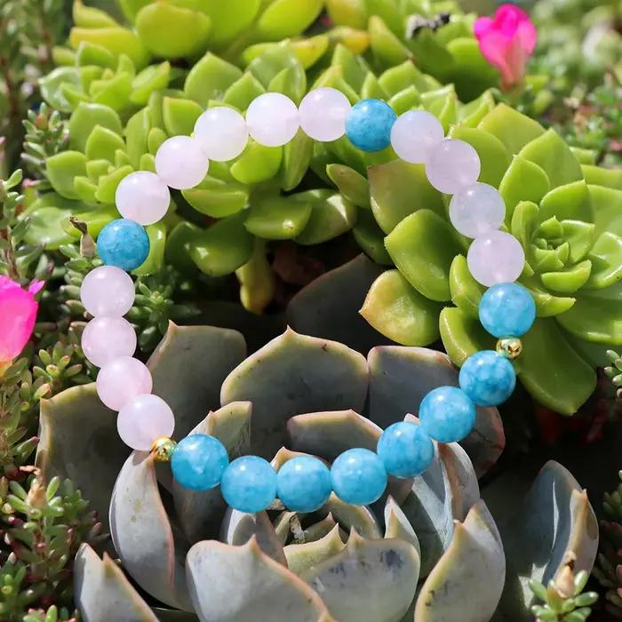Bracelet en pierre de cristal naturel pour homme et femme