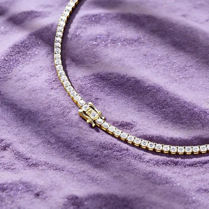 Bracelets tennis ronds en moissanite de 3 mm IOGOU