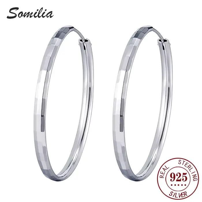 SOMILIA – bague ronde en argent sterling 100% 925, cadeau exquis, adapté aux bijoux de tous les jour