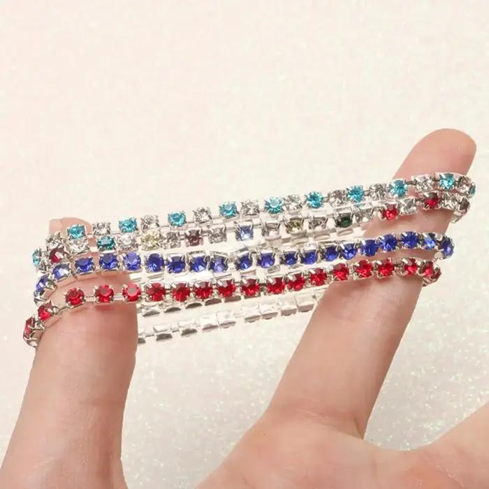 Bracelet en zircone cubique étincelant pour femmes décontracté et sportif pour occasions spéciales et quotidiennes