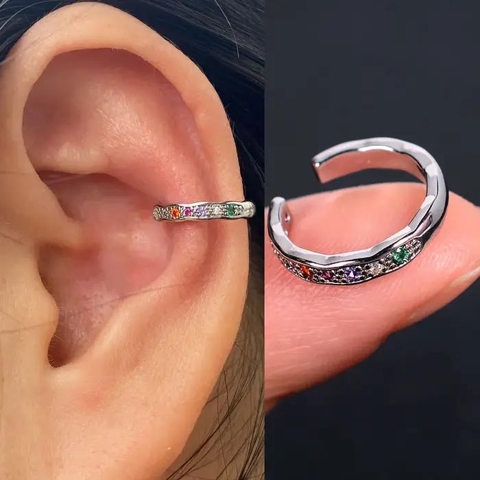 Boucles d'oreilles à Clip en Zircon pour femmes