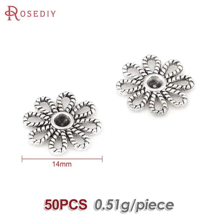 Fleur de vigne en alliage de zinc bronze antique pour femmes, breloques allergiques, bijoux de brico