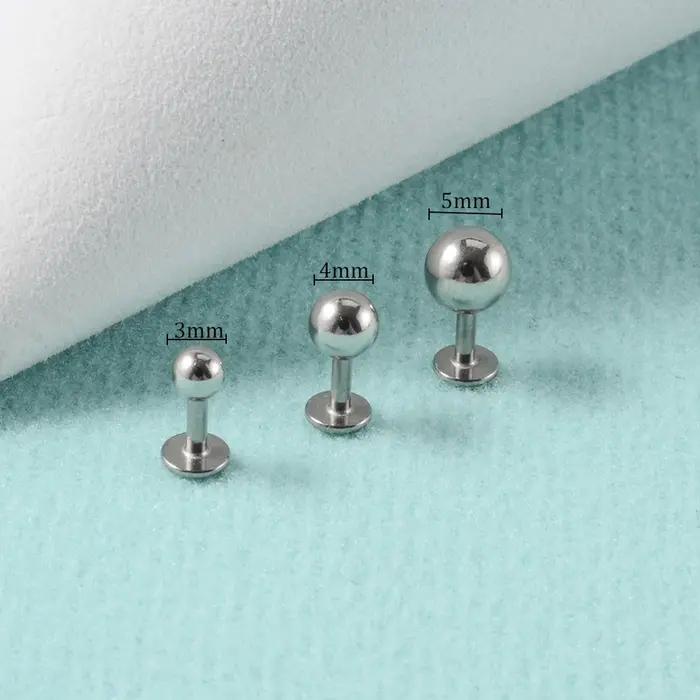 20/5 PIÈCES Piercing en acier chirurgical à tige ultra-courte