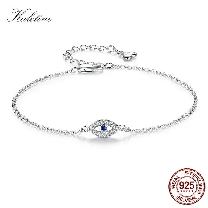 Bracelet porte-bonheur œil turc KALETINE en argent sterling 925 pour femmes