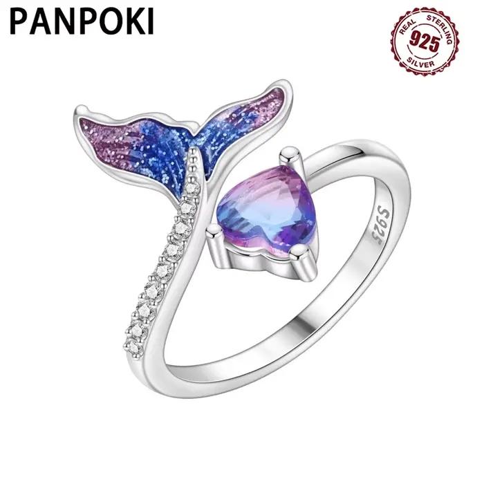 PANPOKI – bague d'amour en argent Sterling S925 pour femmes
