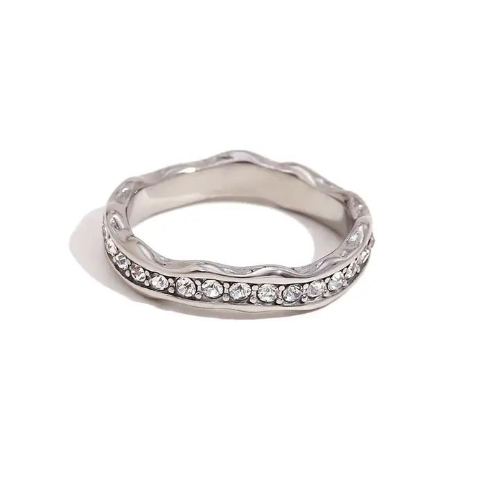 Bague Vague Plaqué Or 18 carats pour Femme