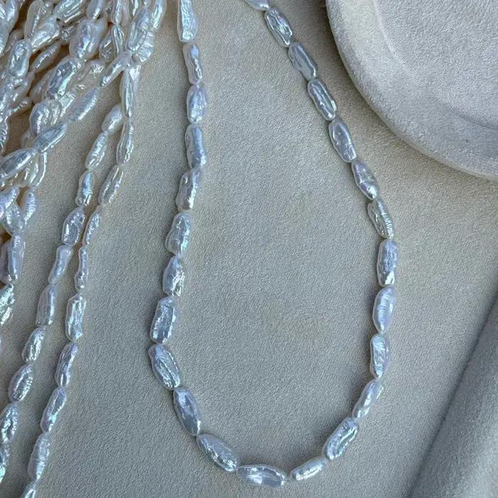Perles de culture d'eau douce naturelles baroques