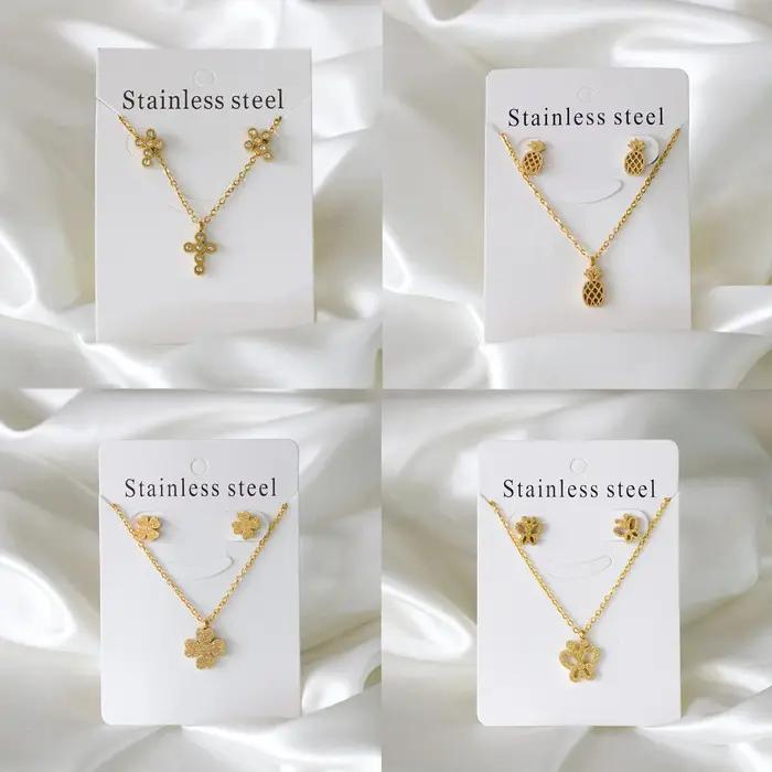 Petits ensembles de bijoux coréens pour femmes