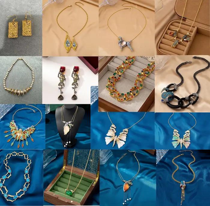 Collier surdimensionné rétro européen et américain