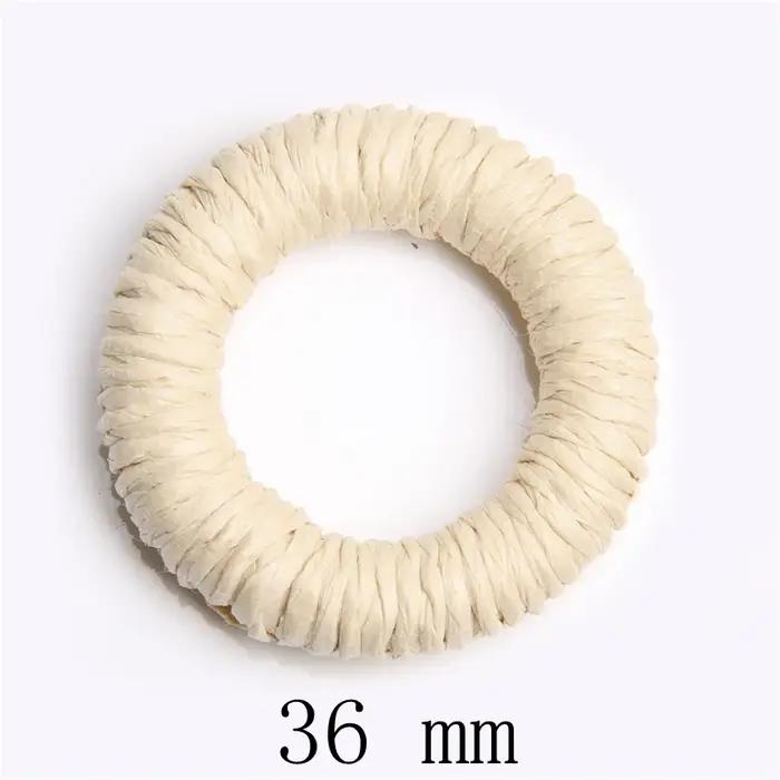 Boucles d'oreilles en bois de bambou, accessoires faits à la main, tressage géométrique en rotin, pi