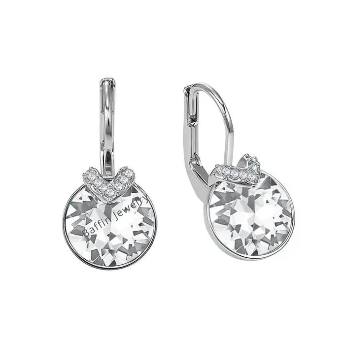 Collier romantique Bella V avec cristaux d'Autriche pour femmes, bijou de mariage, anniversaire et célébrations de Noël
