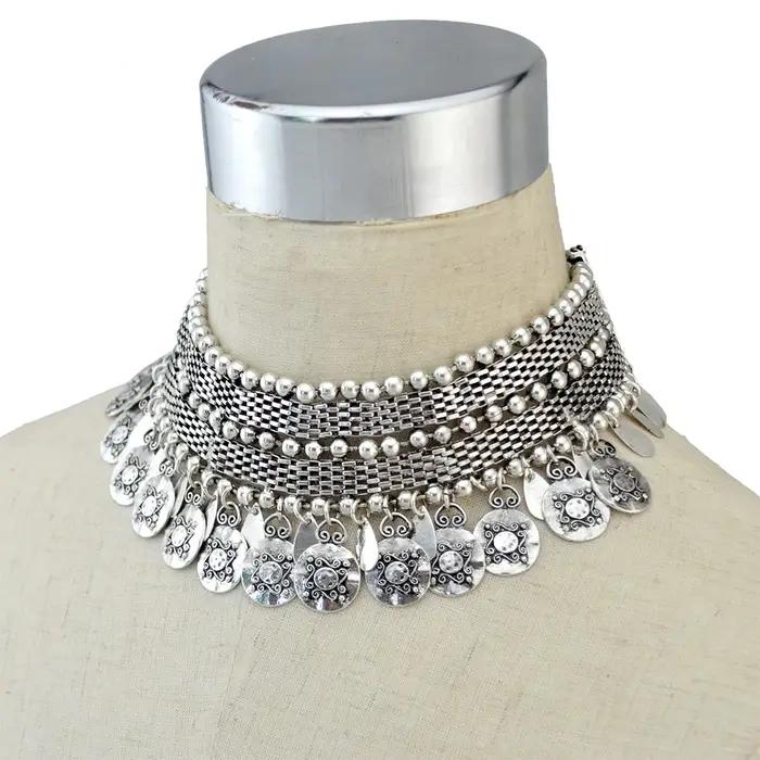 Collier Gypsy Boho en pierres précieuses et semi-précieuses style bohème indien pour femmes occasions spéciales anniversaires mariages et cadeaux d'anniversaire