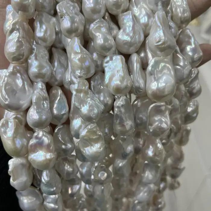 Perles naturelles irrégulières grandes 14x24-16x26mm