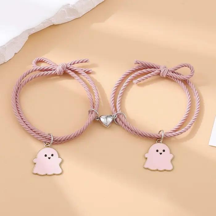 Bracelets de Couple magnétiques assortis en forme de cœur