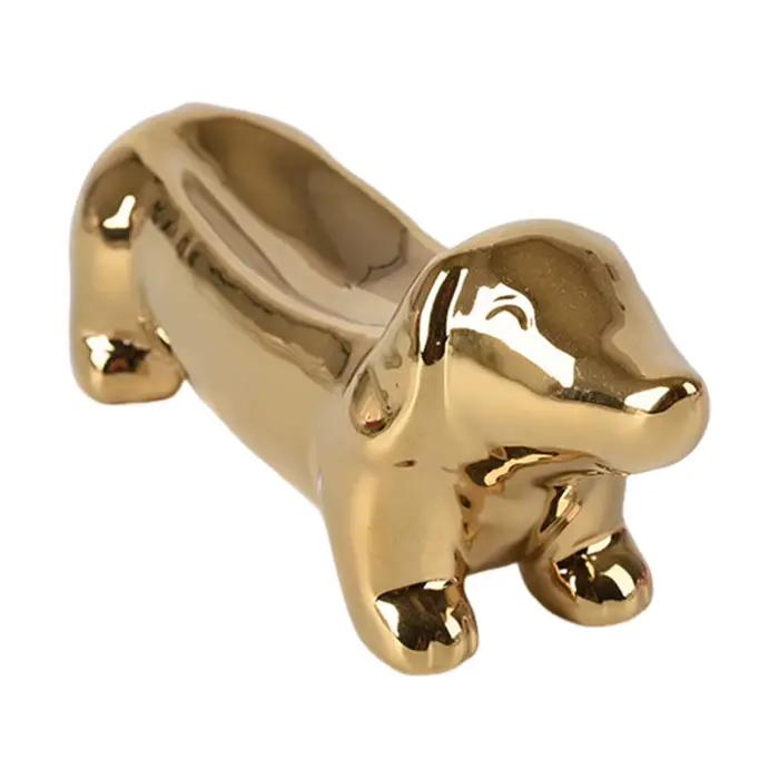 Plateau à bijoux en céramique pour chien mignon, porte-boucles d'oreilles scandinave délicates, porte-bagues pour bague, collier, bijoux et clés