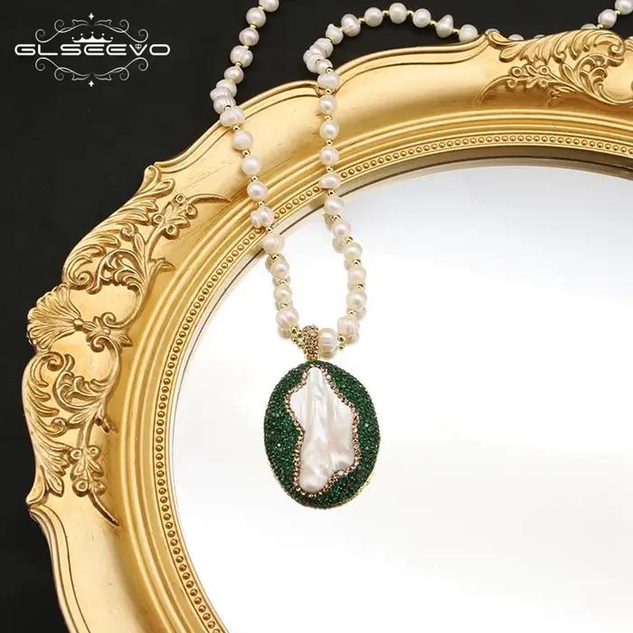 Ensemble de trois pièces pendentif perle Lazurite pour femme