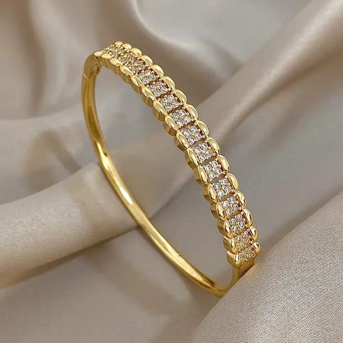 Bracelet de luxe multicouche en Zircon incrusté de Micro pour femmes