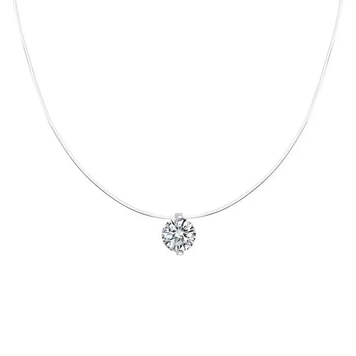 D VVS1 – collier avec pendentif Moissanite 2 carats pour femmes
