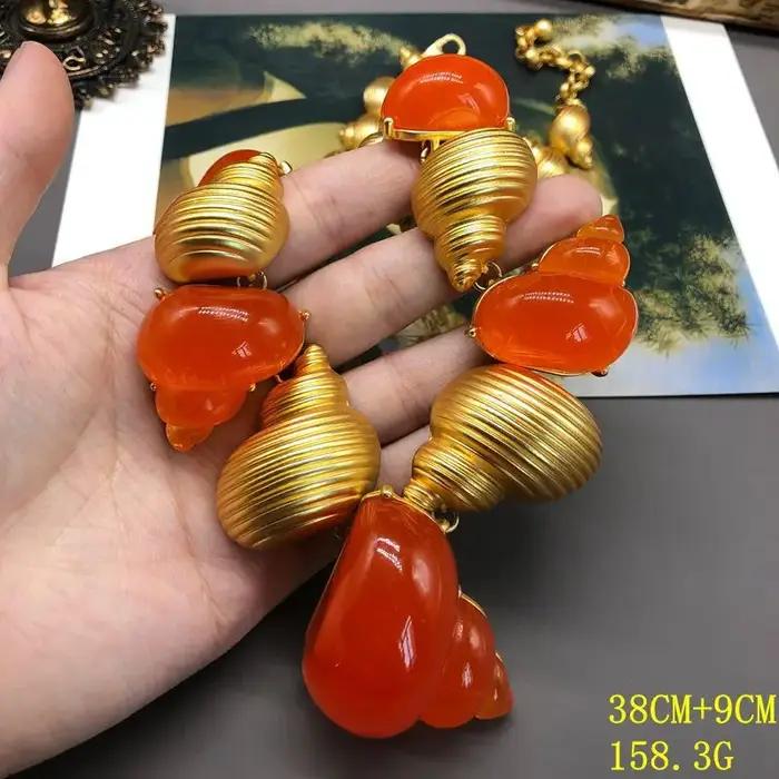 Accessoires de mode vintage KEQIU : collier coquillage