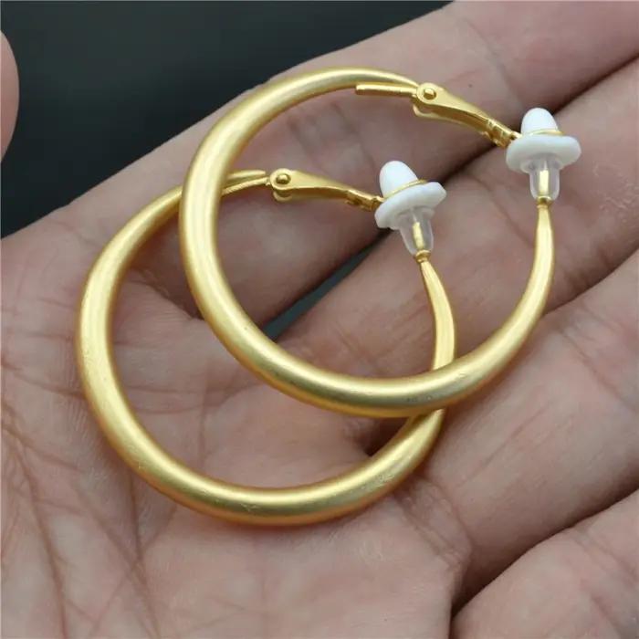 Boucles d'oreilles à Clip sur l'oreille sans Piercing pour femmes, bijoux à la mode, grand cercle Non percé, boucles d'oreilles pour jeunes filles