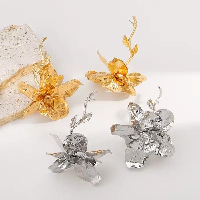 Boucles d'oreilles Vintage en métal pour femmes