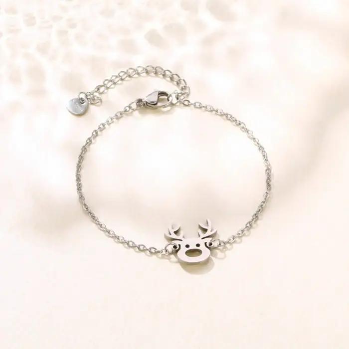 Bracelet de noël en forme de renne et d'élan pour femmes et hommes