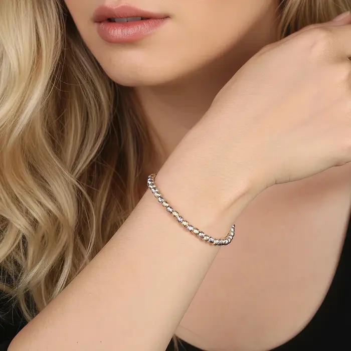 KISS MANDY – Bracelet de perles simples et élégantes de 4mm