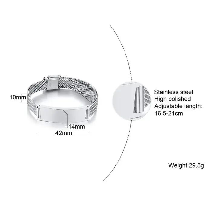 Bracelet en maille personnalisé pour femmes