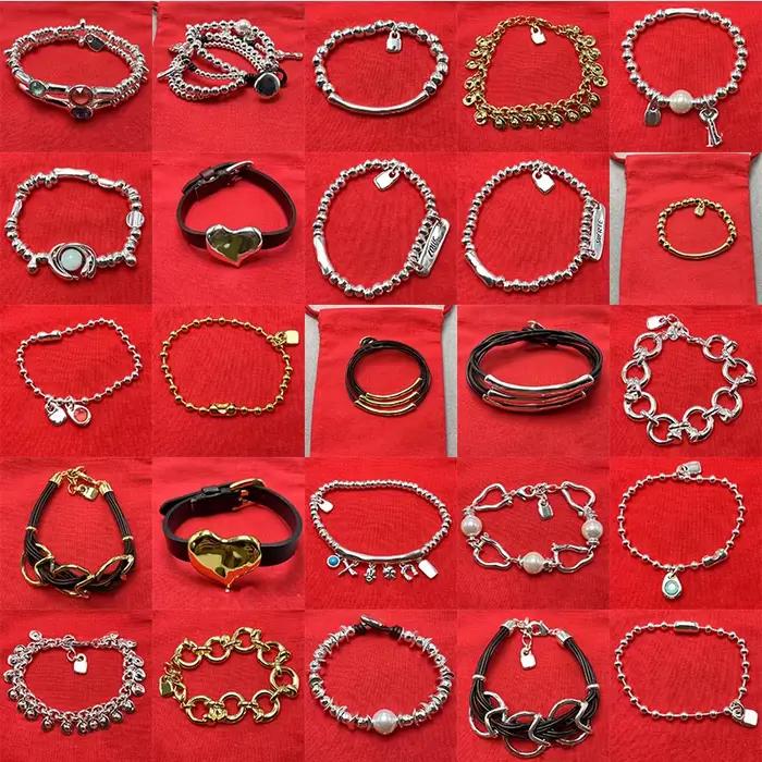 Ensemble de bracelets espagnols avec finitions métalliques variées pour création de bijoux personnalisés et cadeaux d'occasion