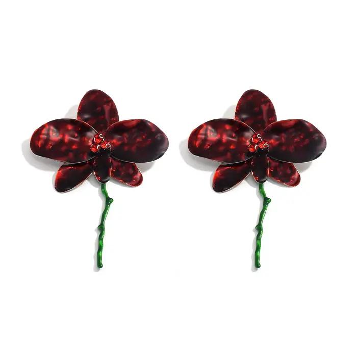 Boucles d'oreilles Vintage en émail exquis pour femmes