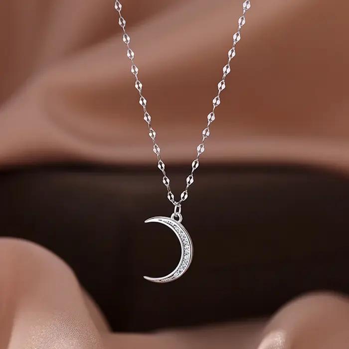 LYNNE 925 bijoux en argent Sterling exquis lune Zircon pendentifs bracelets de cheville femmes mode cadeau brillant plage pied chaîne PS-10010