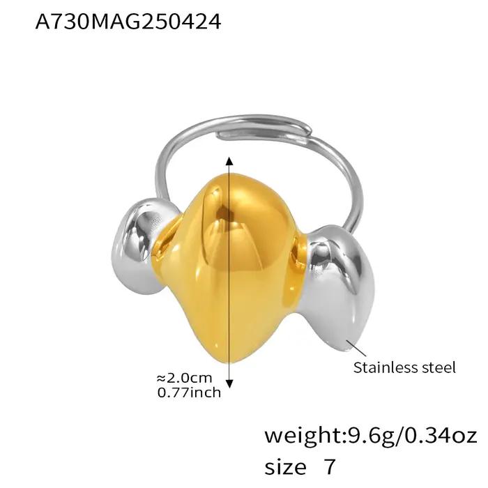 Bagues tendance en acier inoxydable pour femmes