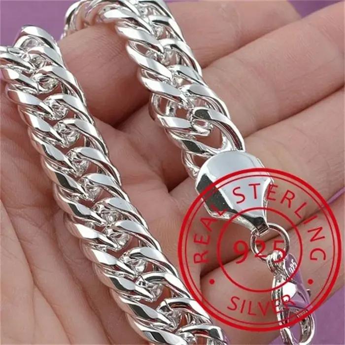 Bracelet en argent Sterling 925 pour femmes et hommes