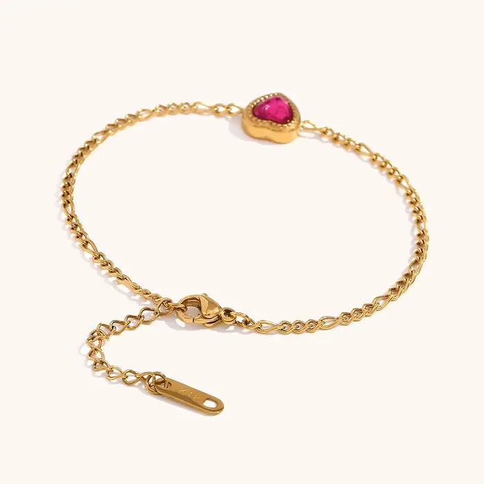 La.Muses Figaro chaîne amour Bracelet en acier inoxydable mode femme étanche quotidien bijoux accessoires