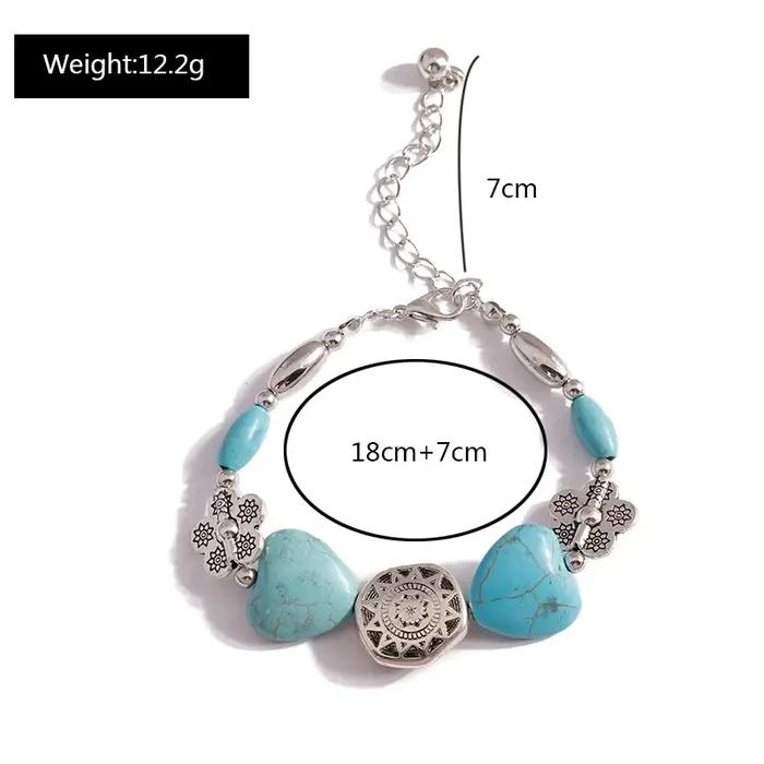 Bracelet bohème en forme de cœur d'amour pour femmes