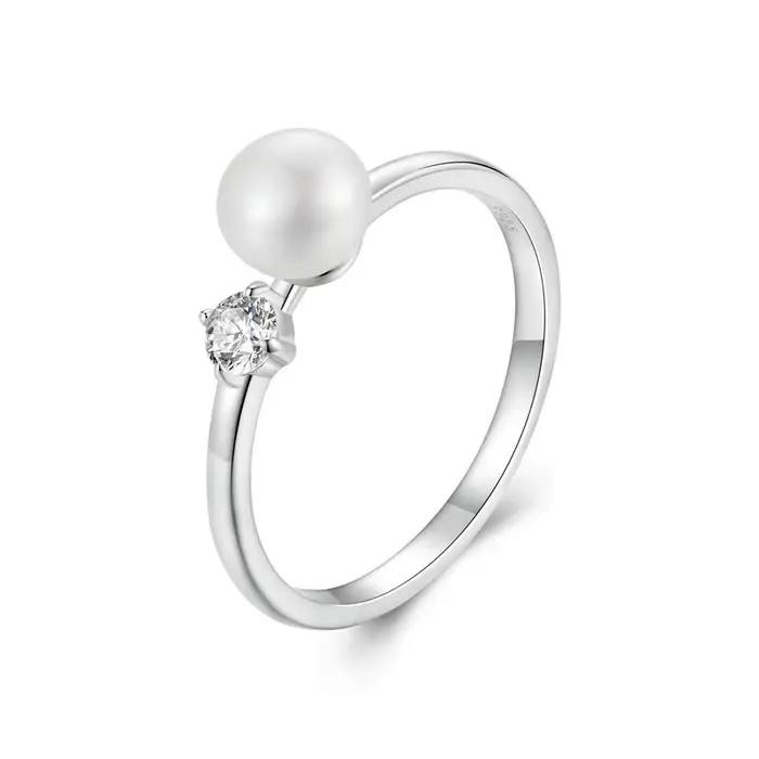 Bamoer – bague en argent Sterling 925 pour femmes, design décoratif unique en perles d'eau douce, ce