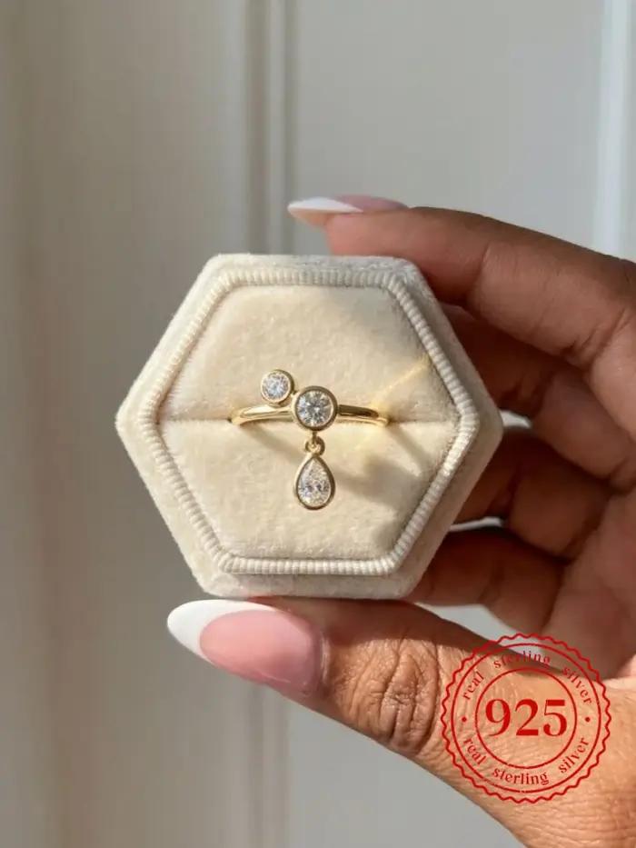 PAOVA – bague ronde en argent Sterling 925 pour femmes