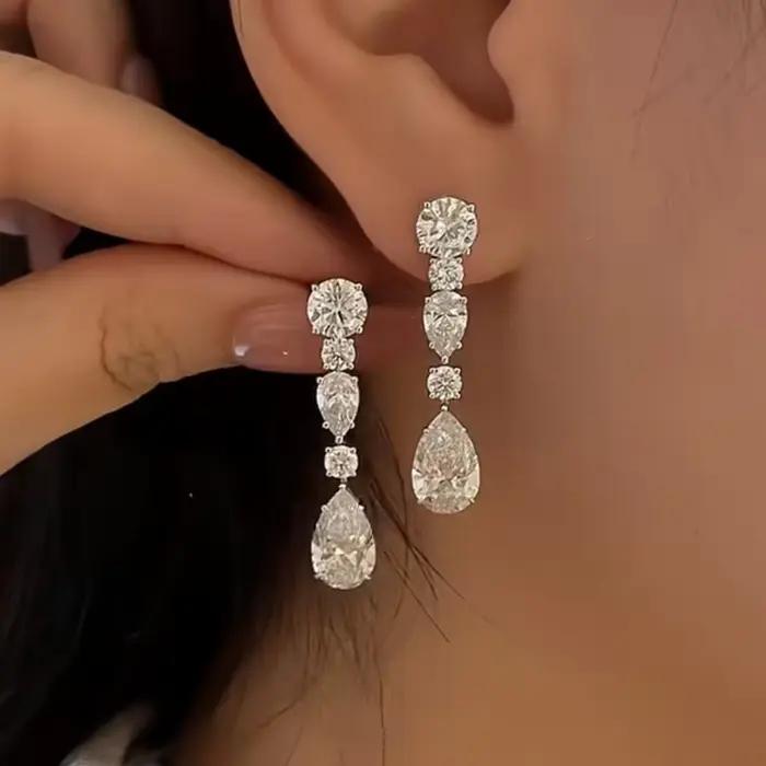COSYA – boucles d'oreilles en argent 100% S925 pour femmes